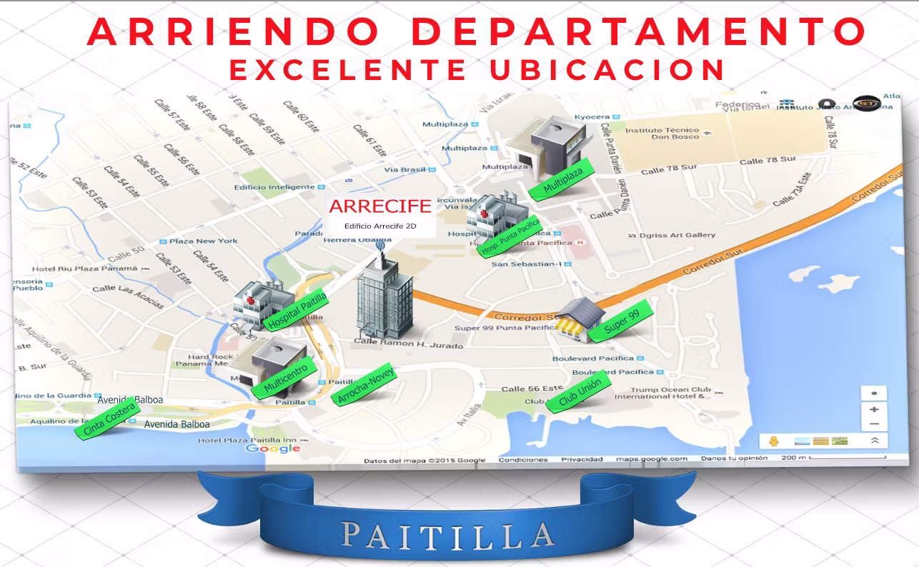 Arriendo/vendo dpto Paitilla PH Arrecife. Excelente ubicación